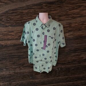 Men's Hurley Short Sleeve Button Down Shirt Size XXL